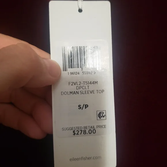 Eileen Fisher Velvet V-Neck Top, S, Deep Claret, velvet & silk - Picture 4 of 7